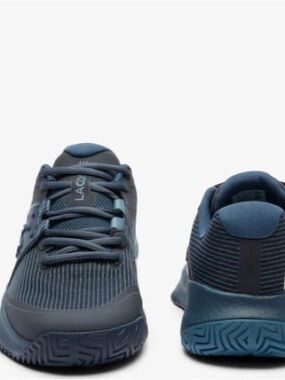 Lacoste Dark Blue Low-Top Knit Sneakers